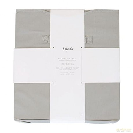 3 Sprouts - Storage box with lid Light Grey