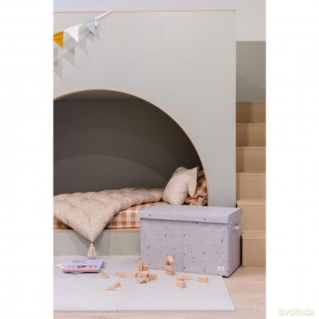 3 Sprouts - Storage box with lid Terrazzo/Green