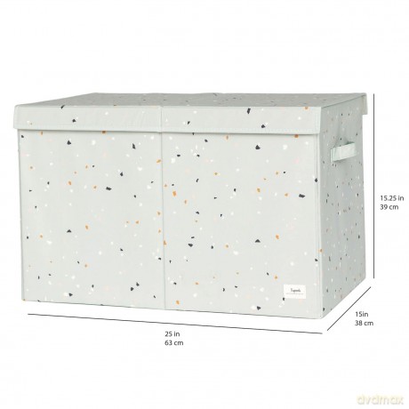 3 Sprouts - Storage box with lid Terrazzo/Green