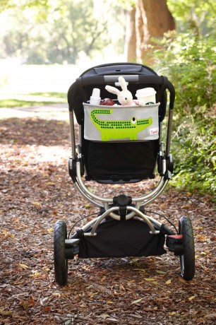 3 Sprouts - Stroller Organizer - Green Crocodile