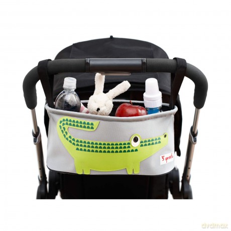 3 Sprouts - Stroller Organizer - Green Crocodile