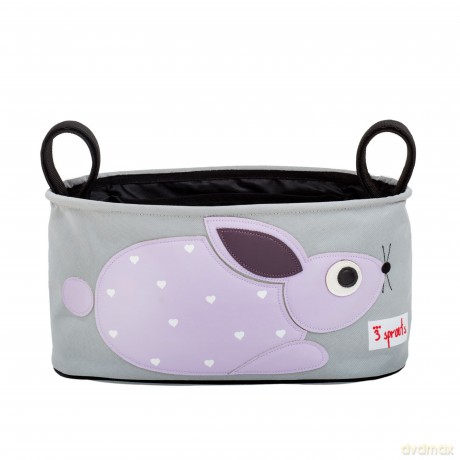 3 Sprouts - Stroller Organizer - Purple Rabbit