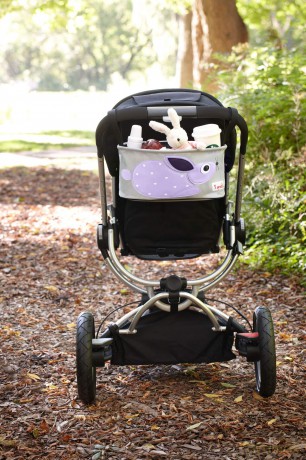 3 Sprouts - Stroller Organizer - Purple Rabbit