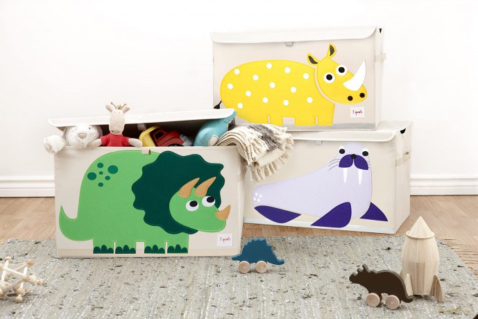 3 Sprouts - Toy Chest - Green Dino