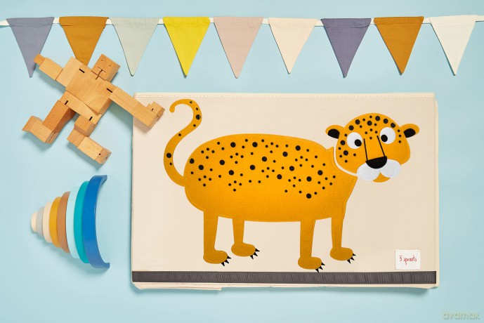 3 Sprouts - Toy Chest - Orange Leopard