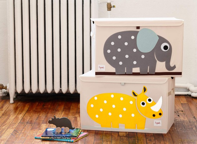 3 Sprouts - Toy Chest - Yellow Rhino