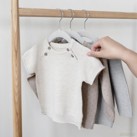 3 Sprouts - Velor Hanger 15 pcs Grey