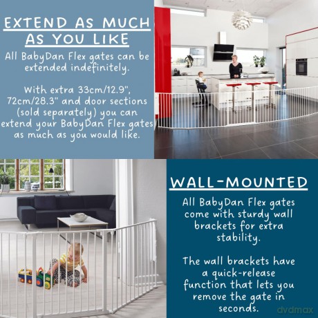 Baby Dan - Configure Security Gate - Flex L - White - 90-223 cm (56224-2400-10)