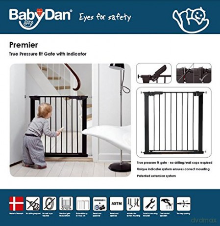 BabyDan - Safety Gate - Premier - Black - 73,5 - 79,6 cm