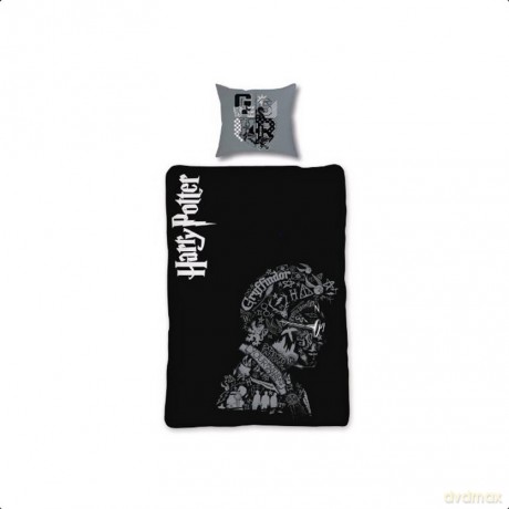 Bed Linen - Adult Size 140 x 200 cm - Glow in The Dark - Harry Potter (HP032-CS)