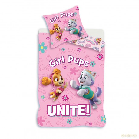 Bed Linen - Junior Size 100x140 cm - Girl Pups