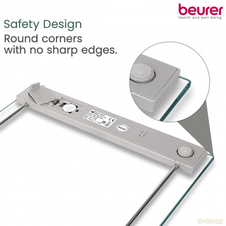 Beurer - GS11 Glass Bathroom Scale - 5 Years Warranty