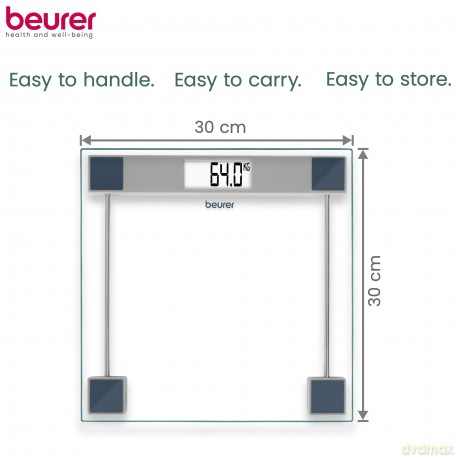 Beurer - GS11 Glass Bathroom Scale - 5 Years Warranty