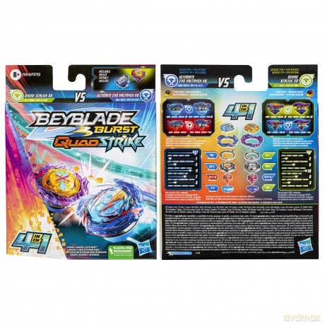 Beyblade - Burst Quad Strike - Ultimate Evo Valtryek V8 and Divine Xcalius X8 Dual Pack (F6783) [FIGURKA]