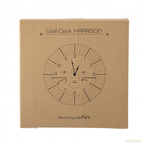 Bloomingville MINI - Harrison Wall Clock, Brown, MDF (82058406)