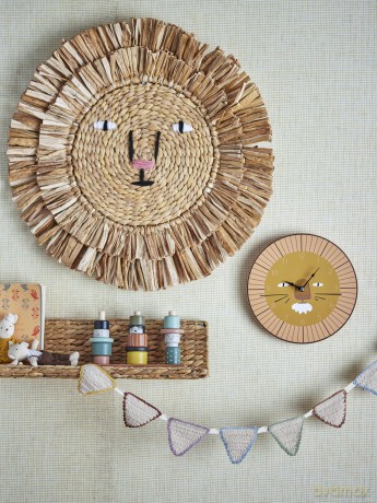 Bloomingville MINI - Harrison Wall Clock, Brown, MDF (82058406)