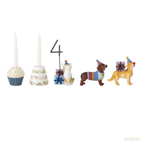 Bloomingville MINI - Salve Birthday Decoration, White, Polyresin (82058445)