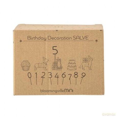 Bloomingville MINI - Salve Birthday Decoration, White, Polyresin (82058445)