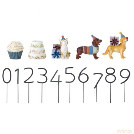 Bloomingville MINI - Salve Birthday Decoration, White, Polyresin (82058445)