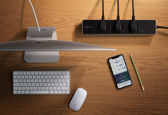Eve Energy Strip - Smart Triple Outlet & Power Meter with Apple HomeKit technology