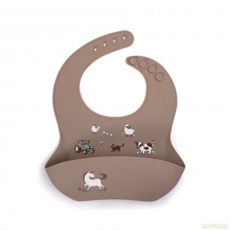 Filibabba - Silicone bib with print - Magic Farm - (FI-02746)
