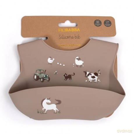 Filibabba - Silicone bib with print - Magic Farm - (FI-02746)