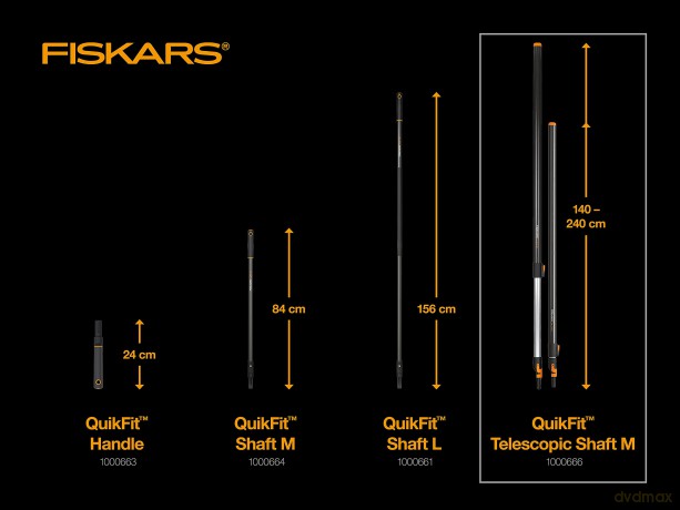 Fiskars - QuikFit Telescopic Shaft 140-240 cm
