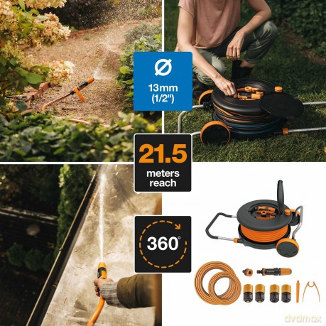Fiskars - Waterwheel M with 20m Hose