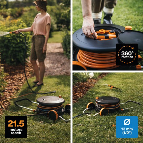 Fiskars - Waterwheel M with 20m Hose