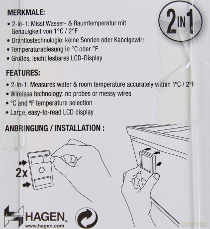 Fluval - 2-in-1 Digital Aquarium Thermometer - (H11193)