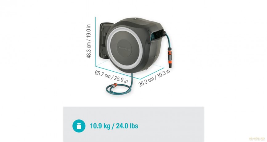 Gardena Wall-Mounted Hose Box RollUp M/L 25m