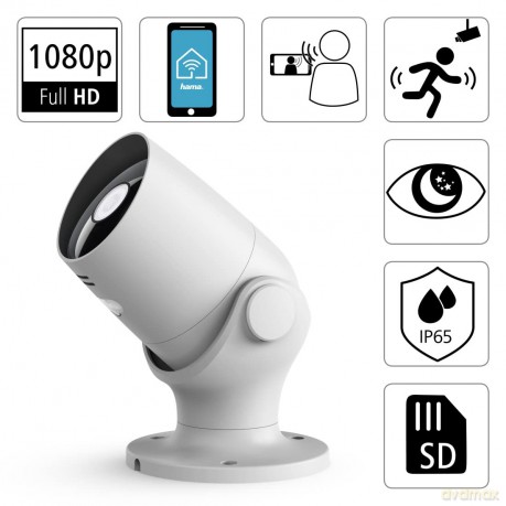 Hama - Outdoor Surveillance Camera - White