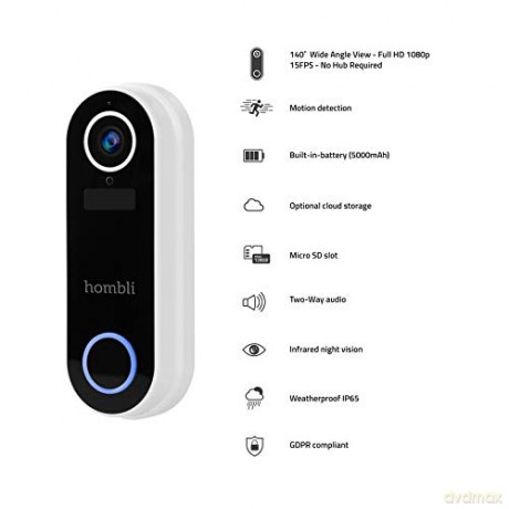 Hombli - Smart Doorbell 2 Promo Pack (Doorbell 2 + Chime 2) White