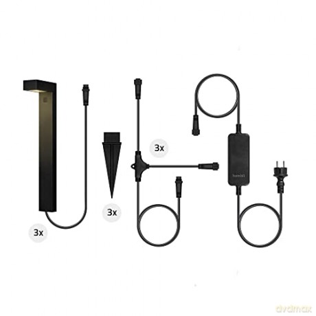 Hombli - Smart Outdoor Pathway Light, Black (3-pack)