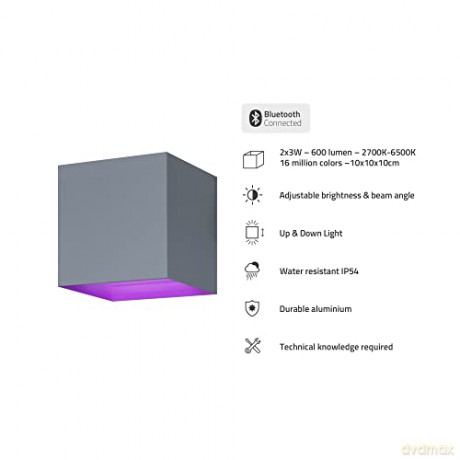 Hombli - Smart Outdoor Wall Light V2, Grey