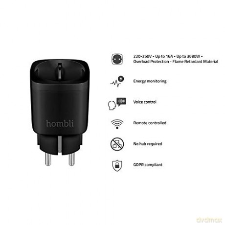 Hombli - Smart Socket (EU), Black