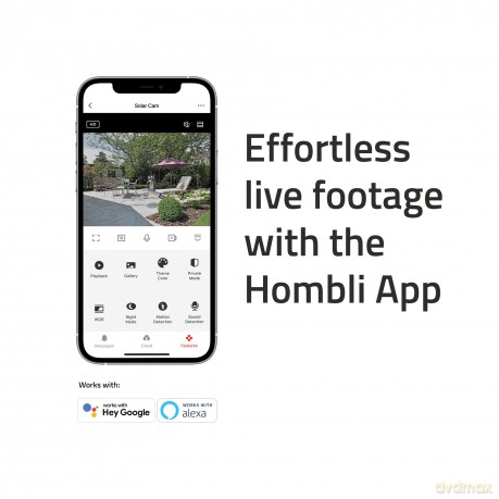 Hombli - Smart Solar Cam 2K, White