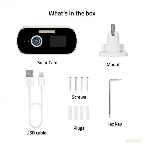 Hombli - Smart Solar Cam 2K, White