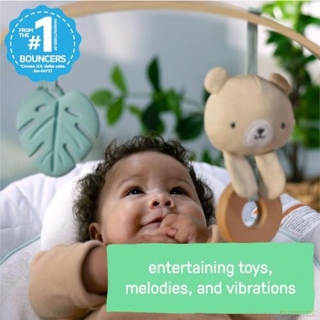 INGENUITY - Cozy Spot Bouncer with Wood Toy Bar - (IN-13104)