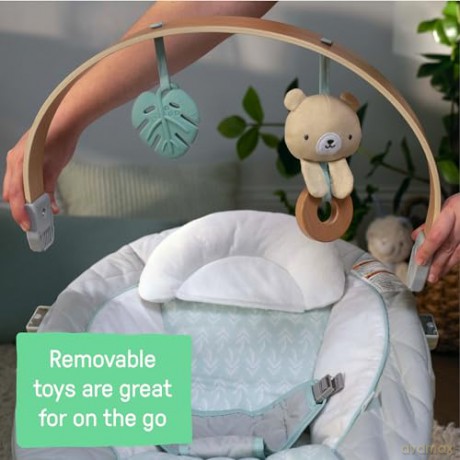 INGENUITY - Cozy Spot Bouncer with Wood Toy Bar - (IN-13104)