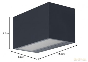 Ledvance - Smart+ - Brick Outdoor Wall Lamp Grey RGBW - WiFi