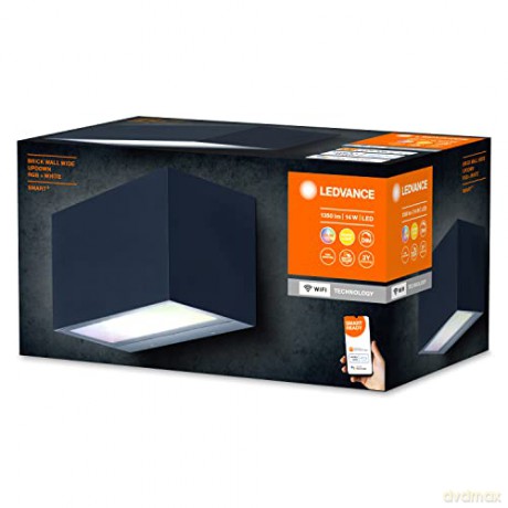 Ledvance - Smart+ - Brick Outdoor Wall Lamp Grey RGBW - WiFi