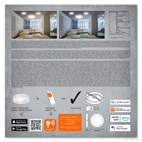 Ledvance - Smart+ Downlight Surface - Turnable White 20cm - WiFi
