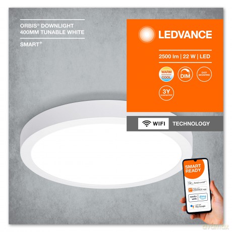 Ledvance - Smart+ Downlight Surface - Turnable White 40cm - Wi-Fi