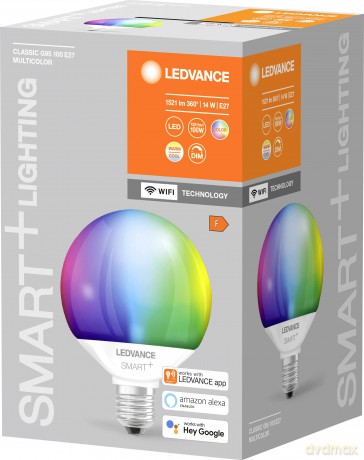 Ledvance - SMART+ G95 globe 1521lm 14W/RGBW (100W) mat E27 WiFi