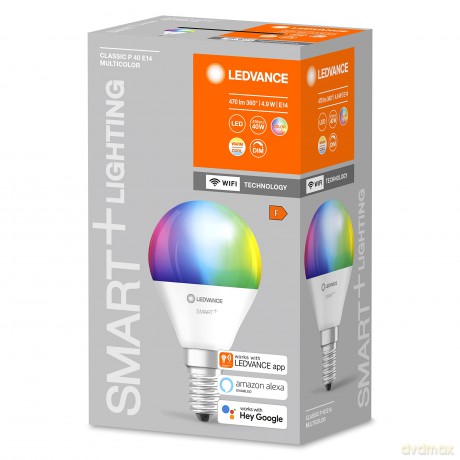 Ledvance - Smart+ mini-ball 40W/RGBW frosted E14 - WiFi