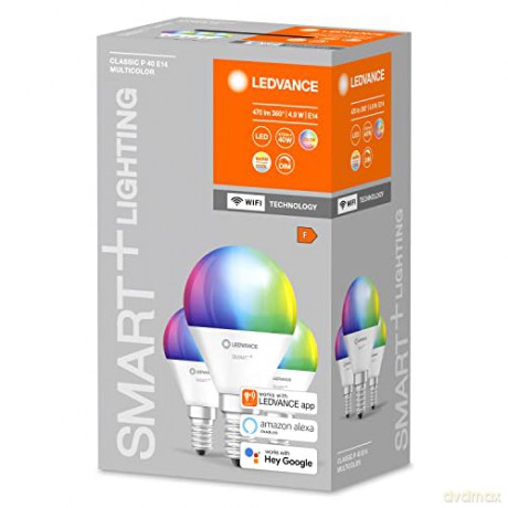 Ledvance - SMART+ Mini-ball 40W/RGBW Frosted E14 WiFi 3 -Pack
