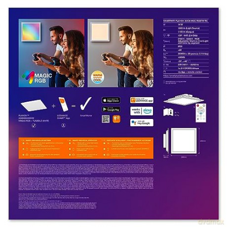 Ledvance - SMART+ Planon Magic 1600lm 14W/RGB+827-865 300X300mm WiFi