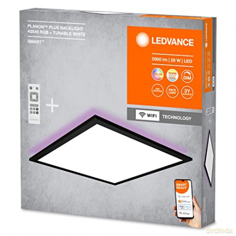 Ledvance - Smart+ Planon Plus Backlite 45x45cm 1800lm RGBTW - Black