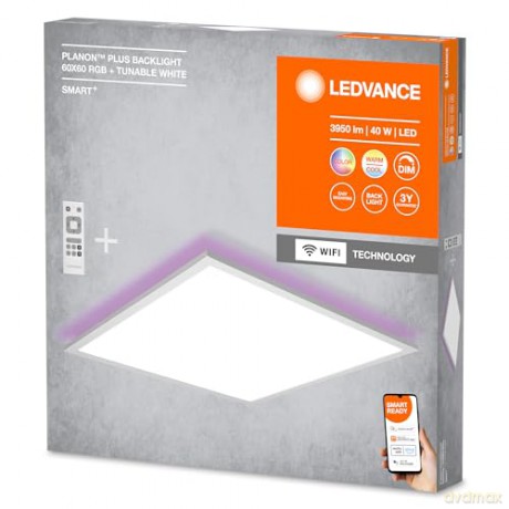 Ledvance - Smart+ Planon Plus Backlite 60x60cm 2700lm RGBTW Wi-Fi - White